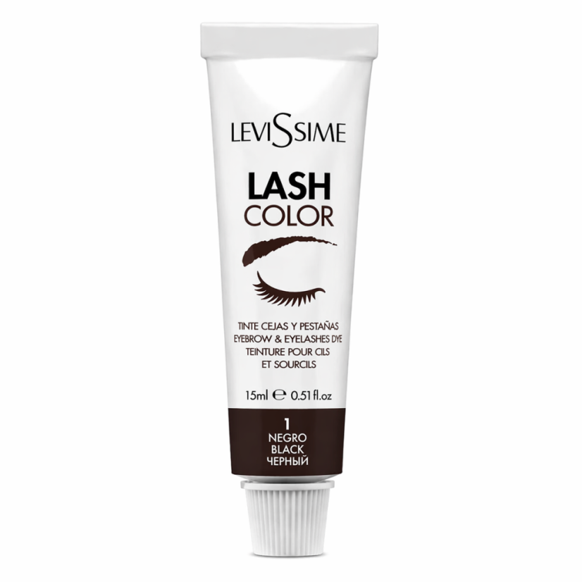 Barva na obočí a řasy LASH COLOR LeviSsime, 15ml - Odstín: Černá 1
