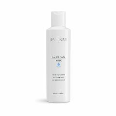 Levissime be.CLEAN MILK – profesionální čisticí mléko s niacinamidem pro suchou a zralou pleť, 200 ml