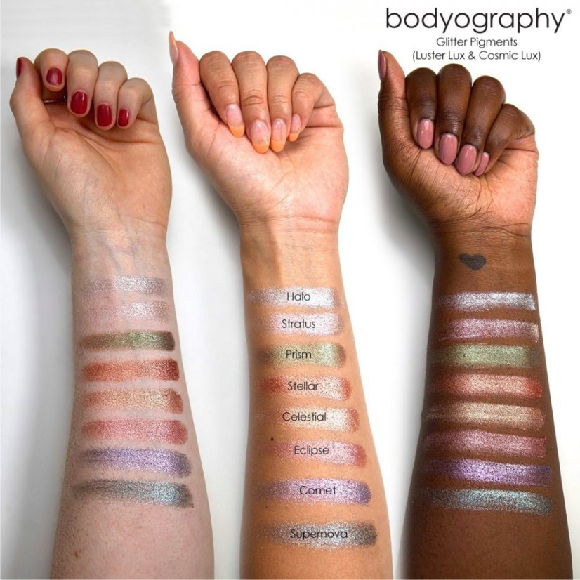 Třpytivé pigmenty GLITTER PIGMENTS od Bodyography