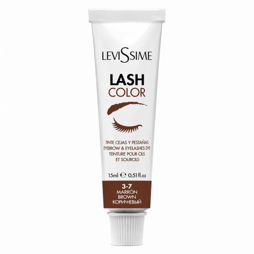 Barva na obočí a řasy LASH COLOR LeviSsime, 15ml - Odstín: Hnědá 3-7