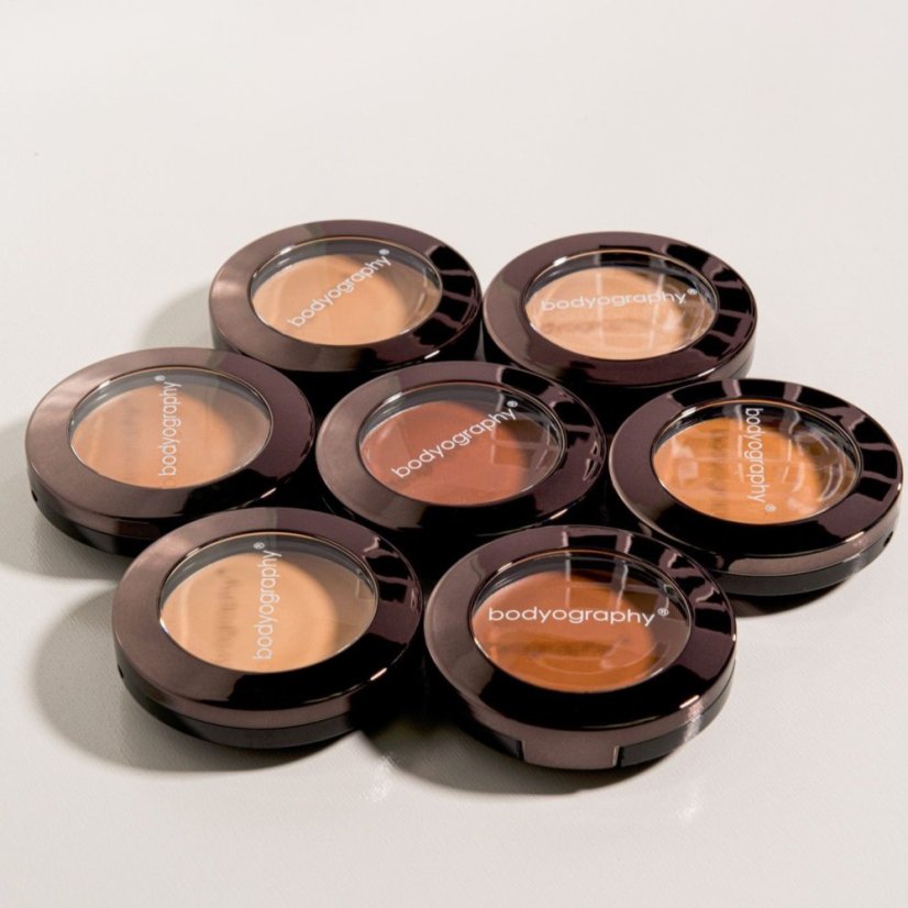 Krémový kompaktní make-up Silk Cream mini Bodyography #03 Light/Medium, 3ml