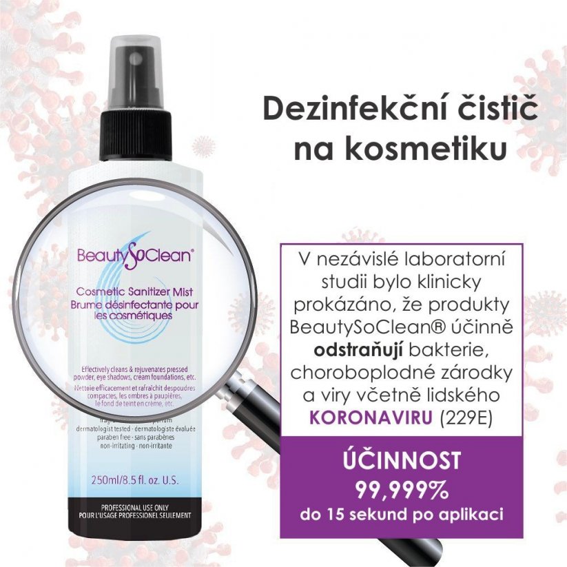 Dezinfekční čistič na kosmetiku BeautySoClean 250 ml