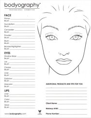 Face chart