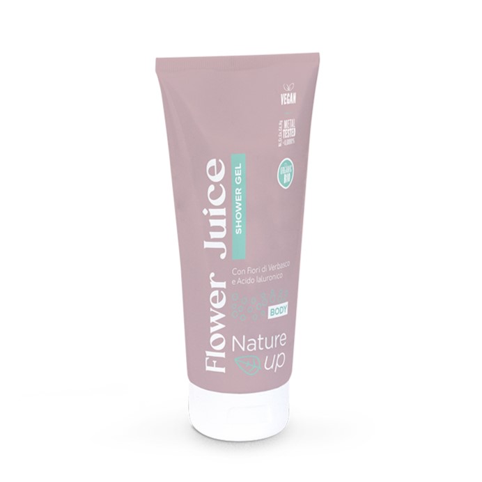 Přírodní sprchový gel Nature Up s květy divizny a kyselinou hyaluronovou, 200 ml