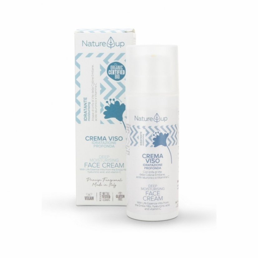 Přírodní hloubkově hydratační krém na obličej Nature Up, 50 ml Přírodní hloubkově hydratační krém na obličej Nature Up, 50 ml
