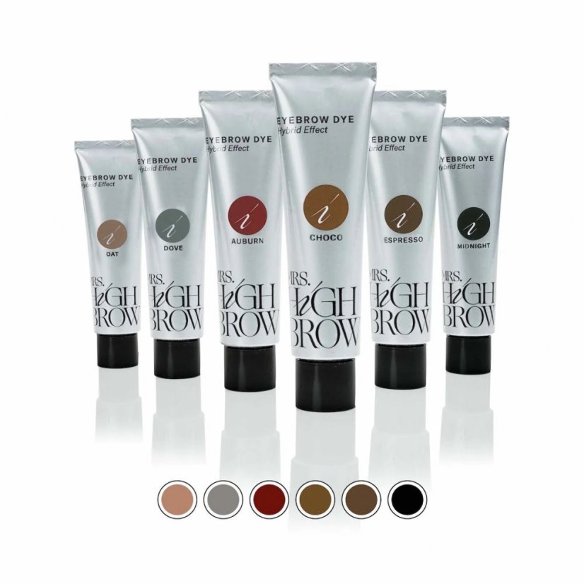 Dlouhotrvající hybridní barva na obočí s efektem henny Mrs.Highbrow Hybrid Dye - Odstín: Choco